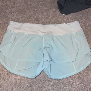Size 8 light blue lululemon speed shorts